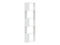 vidaxl Vitrina*Estante canto 5 prateleiras 50x50x179 cm deriv. madeira Branco
