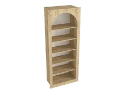Vente-unique Biblioteca*Estante com 6 nichos - - CYMORA Natural claro