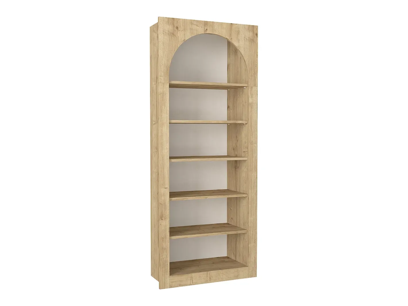Vente-unique Biblioteca*Estante com 6 nichos - - CYMORA Natural claro
