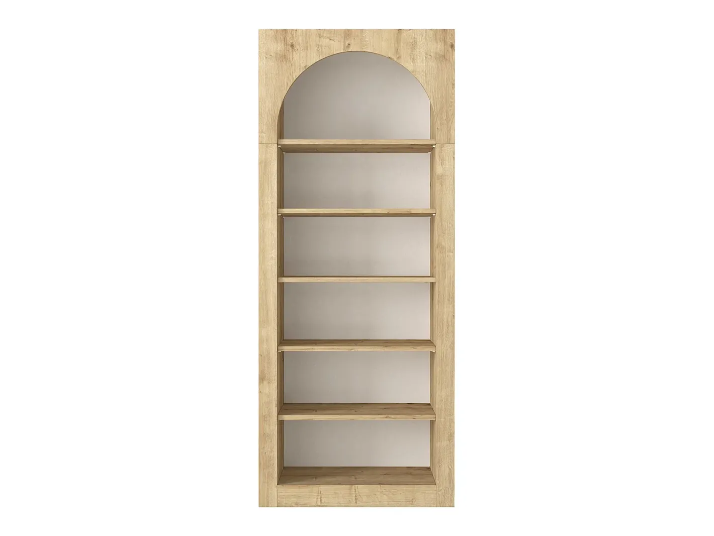 Vente-unique Biblioteca*Estante com 6 nichos - - CYMORA Natural claro