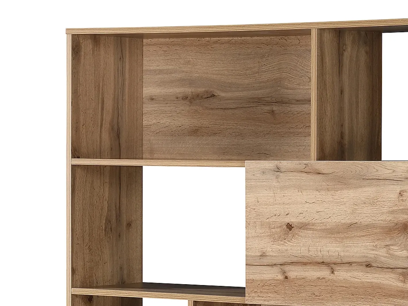 Vente-unique Biblioteca*Estante com 2 portas e 8 nichos - Cor natural clara - CEVANIA Natural claro