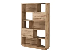 Vente-unique Biblioteca*Estante com 2 portas e 8 nichos - Cor natural clara - CEVANIA Natural claro