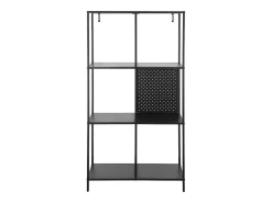 New Estante de escada com 4 prateleiras em MDF branco Biblioteca