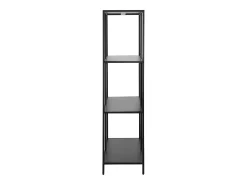 New Estante de escada com 4 prateleiras em MDF branco Biblioteca
