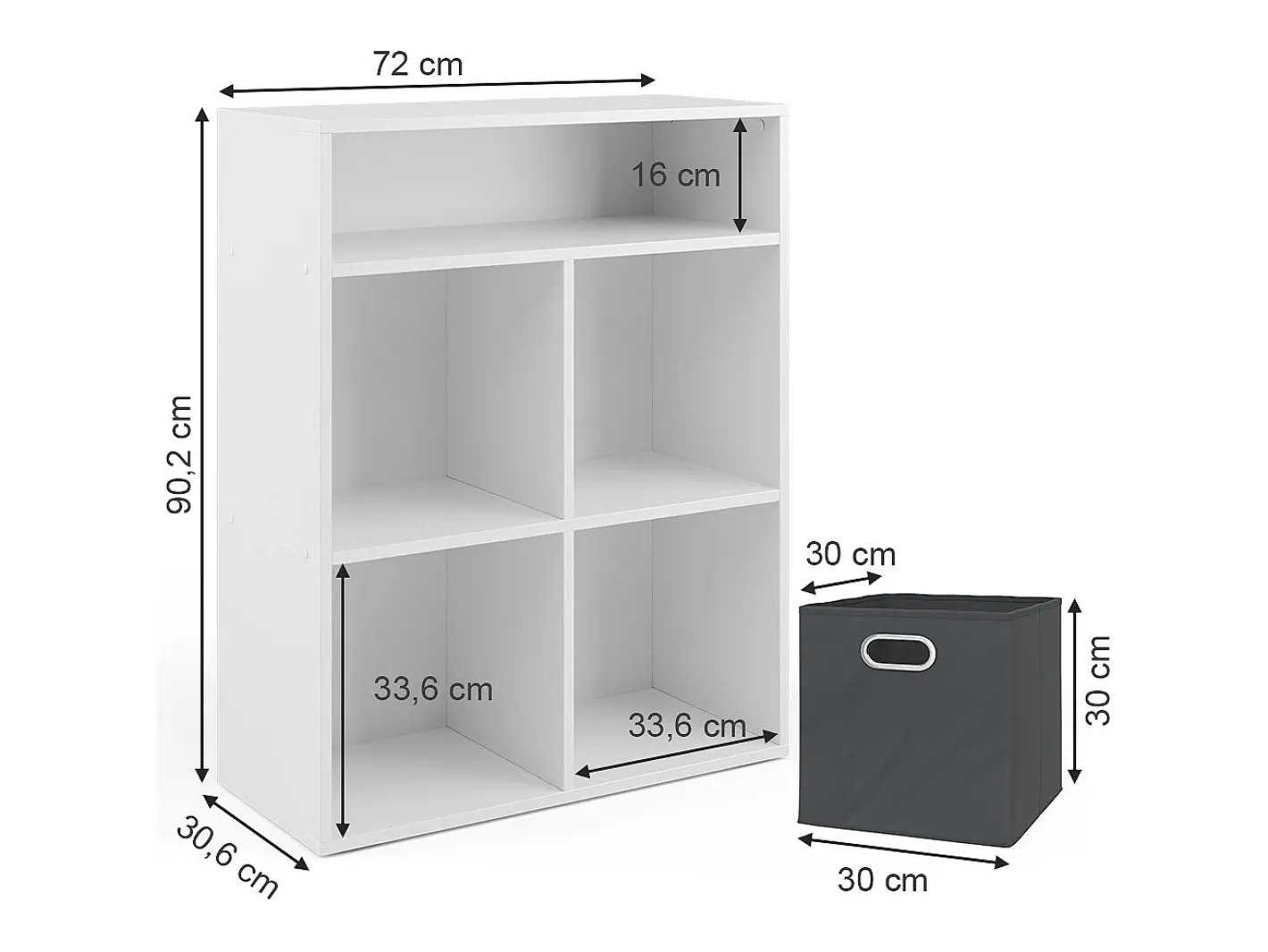 Vicco Prateleira*Estante de livros 72x30.6x90.2 Branco