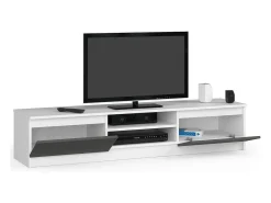 Discount Estante de TV Moderna B160 Colorida - Branco/Cinza Grafite Móvel De Tv