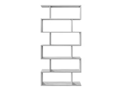 Best Estante Dfomme, Estante alta dupla face, Prateleira divisória com 5 prateleiras, Estante de escritório moderna, 80x24h192 cm, Cinza concreto Biblioteca