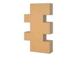 Best Estante Dsangall, estante de escritório, estante, biblioteca, 96x32 h166 cm, carvalho e branco Biblioteca