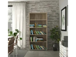 Best Estante Dtedold, estante de escritório, estante, biblioteca, 89x40 h186 cm, carvalho Biblioteca