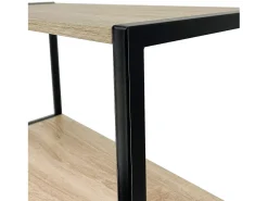 Estante estilo loft com prateleiras de madeira 50 cm Preto, Carvalho Sonoma 50x32x192 cm*Akord Discount