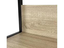 New Estante estilo loft com prateleiras de madeira 40 cm Preto, Carvalho Sonoma 40x32x192 cm Prateleira