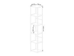 Akord Prateleira*Estante estilo loft com prateleiras de madeira 40 cm Preto, Carvalho Craft 40x32x192 cm Preto / Natural claro