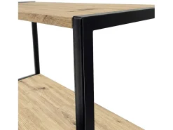 Hot Estante estilo loft com prateleiras de madeira 50 cm Preto, Carvalho Artisan 50x32x192 cm Prateleira