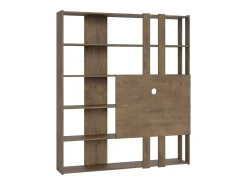 Best Estante Kato M com suporte para TV nogueira Biblioteca