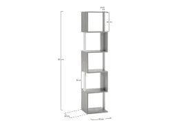 VS Venta-stock Prateleira*Estante Maldivas 5 espaços em /Carvalho Branco