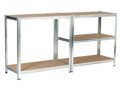 Clearance Estante Metálica Prateada 90x30x180 cm - 5 Prateleiras Robustas, Suporta até 175 kg Cada, MDF e Aço Galvanizado, Montagem Fácil Prateleira