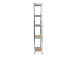 Clearance Estante Metálica Prateada 90x30x180 cm - 5 Prateleiras Robustas, Suporta até 175 kg Cada, MDF e Aço Galvanizado, Montagem Fácil Prateleira