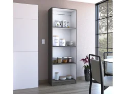 Estante para escritório em casa em melamina com 4 prateleiras abertas , 180.59 cm X 62.73 cm X 29.71 cm , Multicolor*TuHome New