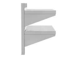 Best Estante parede 2 prateleiras 50x30x48 cm aço inoxidável prata Prateleira