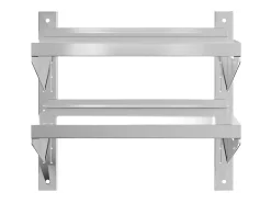 Best Estante parede 2 prateleiras 50x30x48 cm aço inoxidável prata Prateleira