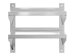 Estante parede 2 prateleiras 50x23,5x60 cm aço inoxidável prata PT210596* Clearance