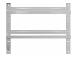 Outlet Estante parede 2 prateleiras 75x23,5x60 cm aço inoxidável prata PT319741 Prateleira