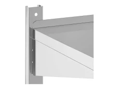 Outlet Estante parede 2 prateleiras 75x40x60 cm aço inoxidável prata Prateleira