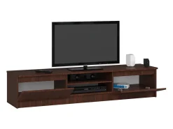 Akord Móvel De Tv*Estante TV K160 Wenge com 2 Portas, Laminado 160x33x40 cm Castanho chocolate