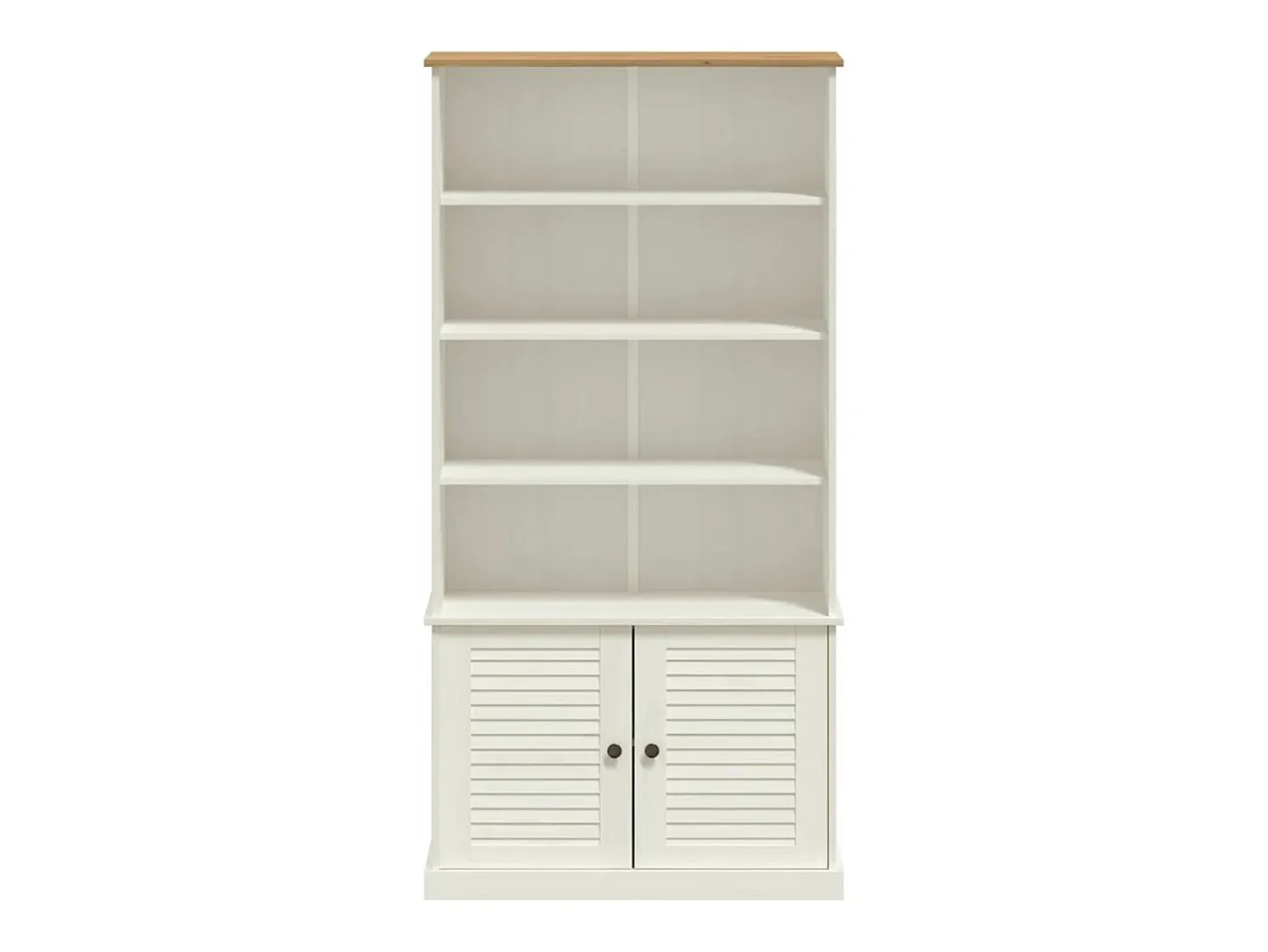vidaxl Vitrina*Estante VIGO 85x35x170 cm madeira de pinho maciça Branco