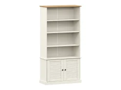 vidaxl Vitrina*Estante VIGO 85x35x170 cm madeira de pinho maciça Branco