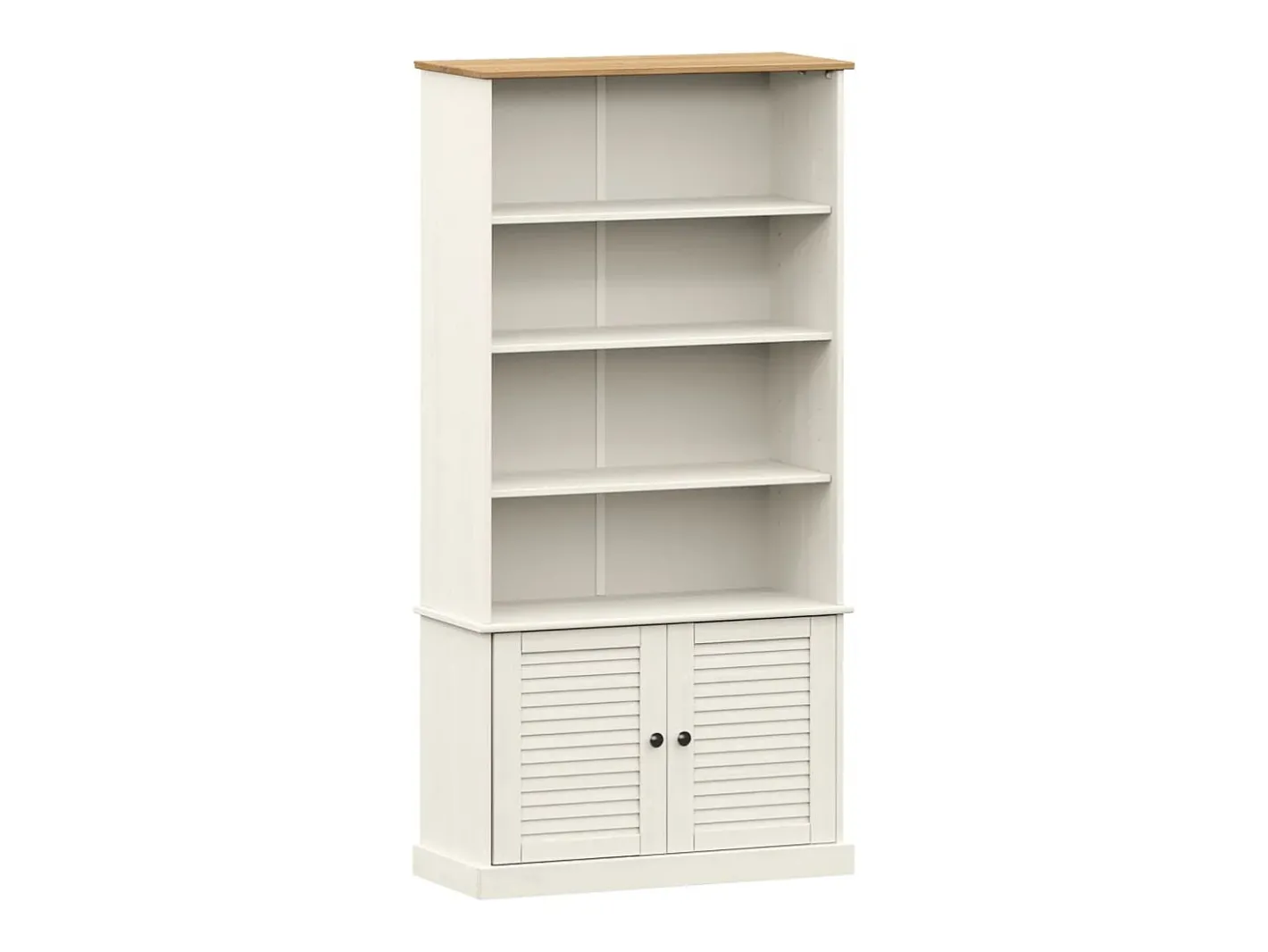 vidaxl Vitrina*Estante VIGO 85x35x170 cm madeira de pinho maciça Branco