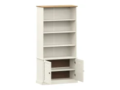 vidaxl Vitrina*Estante VIGO 85x35x170 cm madeira de pinho maciça Branco