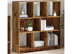 vidaxl Biblioteca*Estante 97,5x29,5x100 cm contraplacado madeira velha Castanho
