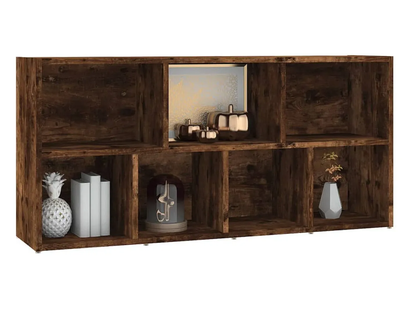 vidaxl Vitrina*Estante 50x25x106 cm cor carvalho fumado Castanho