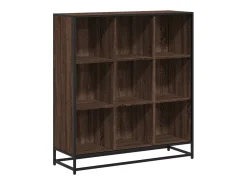 vidaxl Biblioteca*Estante 97,5x33x107,5 cm deriv. madeira/metal carvalho Castanho