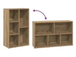 vidaxl Biblioteca*Estante 50x25x80 cm derivados de madeira carvalho artisiano Castanho
