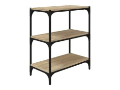 vidaxl Vitrina*Estante 60x33x70,5 cm derivados de madeira/aço carvalho sonoma Castanho
