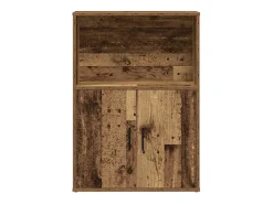 vidaxl Biblioteca*Estante 60x24x85 cm derivados de madeira madeira velha Castanho
