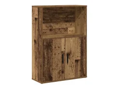 vidaxl Biblioteca*Estante 60x24x85 cm derivados de madeira madeira velha Castanho