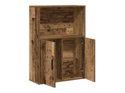 vidaxl Biblioteca*Estante 60x24x85 cm derivados de madeira madeira velha Castanho