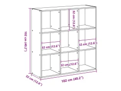 vidaxl Vitrina*Estante 102x32x102 cm derivados de madeira Branco