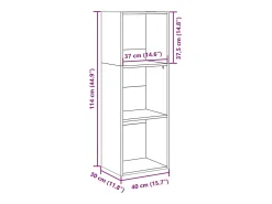 vidaxl Biblioteca*Estante 40x30x114 cm derivados de madeira cimento Cinzento