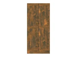 vidaxl Vitrina*Estante 82,5x30,5x185,5 cm derivados de madeira carvalho fumado Castanho