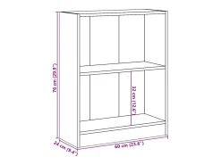 vidaxl Vitrina*Estante 60x24x76 cm derivados de madeira carvalho Castanho