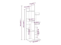 vidaxl Prateleira*Estante 48x25,5x140 cm derivados de madeira sonoma Cinzento