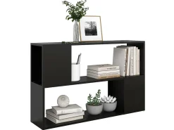 Biblioteca*Estante 100x24x63 cm derivados de madeira PT740643 Preto