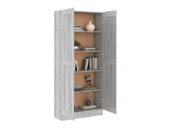 Biblioteca*Estante 82,5x30,5x185,5 cm derivados de madeira sonoma PT302672 Cinzento
