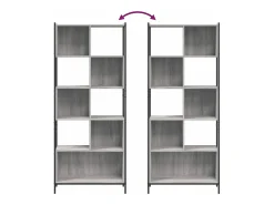 vidaxl Vitrina*Estante 72x28x172 cm derivados de madeira sonoma Cinzento