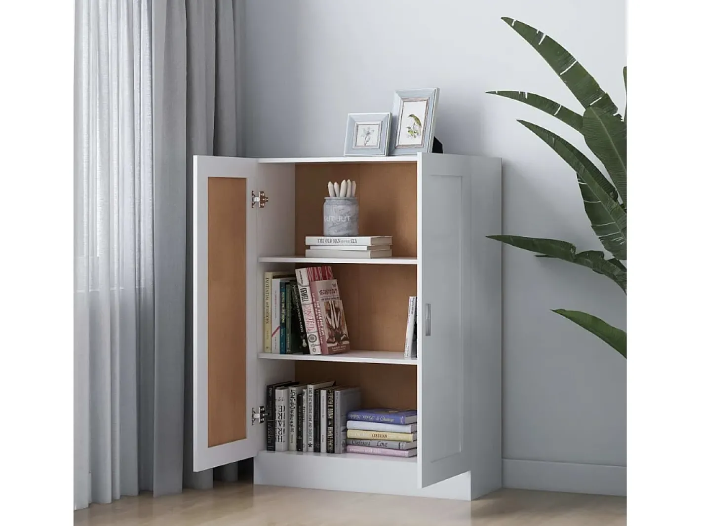 Biblioteca*Estante 82,5x30,5x115 cm derivados de madeira PT646480 Branco