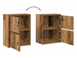 vidaxl Biblioteca*Estante 40x24x52 cm derivados de madeira madeira velha Castanho